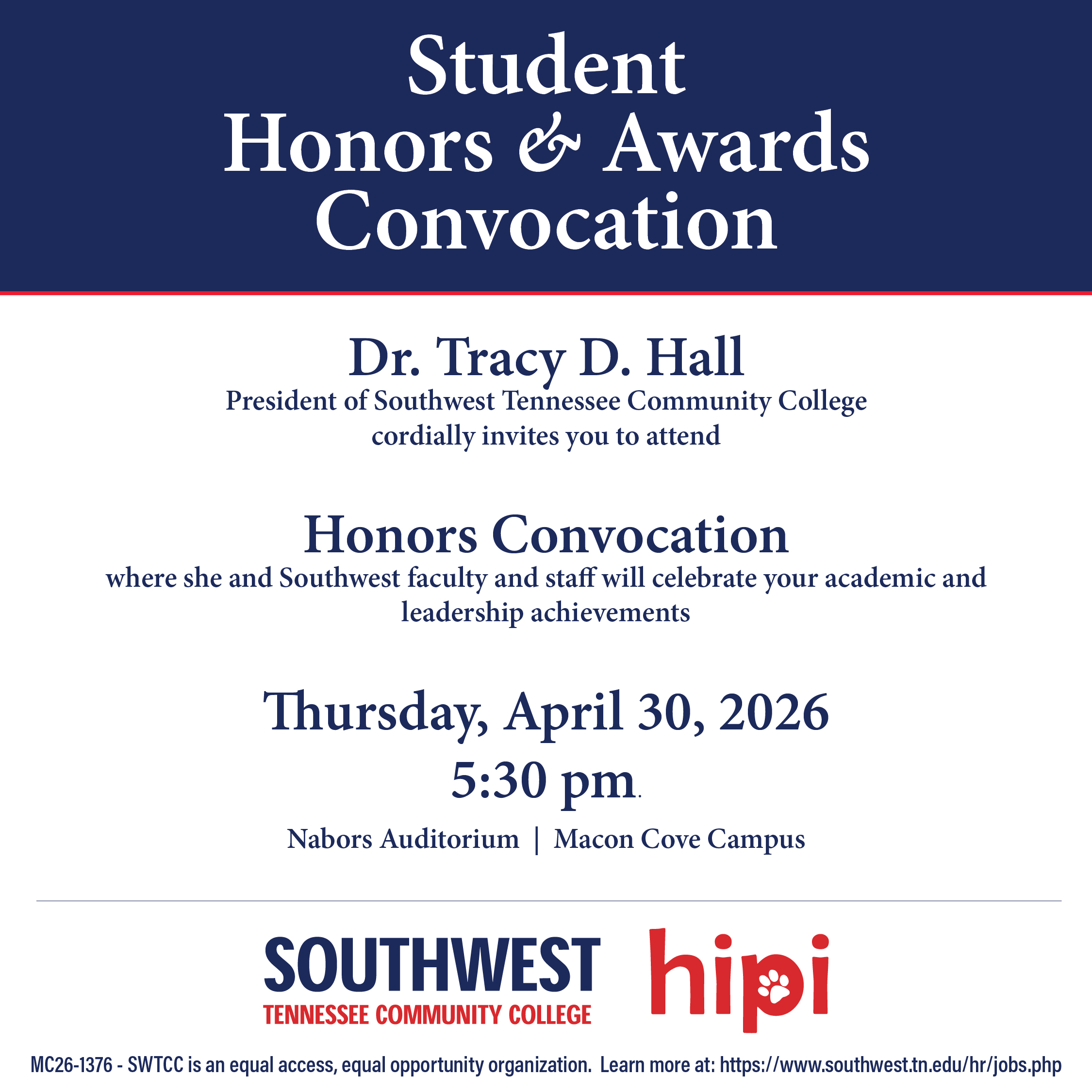 Student Honors Awards 2026