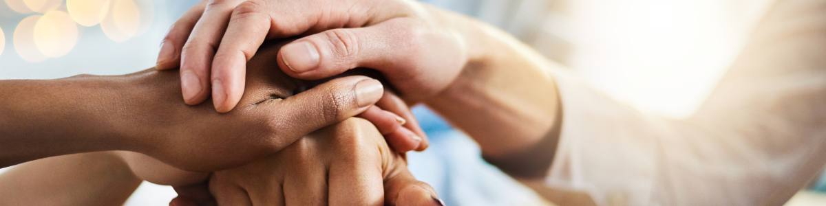 hands in the center forming a pile