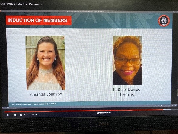 New members were inducted into Southwest’s chapter of the National Society of Leadership and Success during a virtual presentation April 27, 2022. 