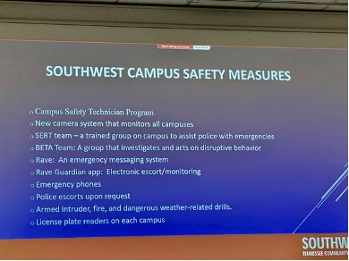 One of the hot topics presented was campus safety