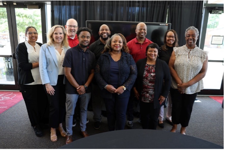 President Tracy D. Hall (middle) with members of Southwest’s senior leadership. 