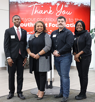 President Tracy D. Hall at the 2024 Southwest Foundation Holiday Appreciation Luncheon.